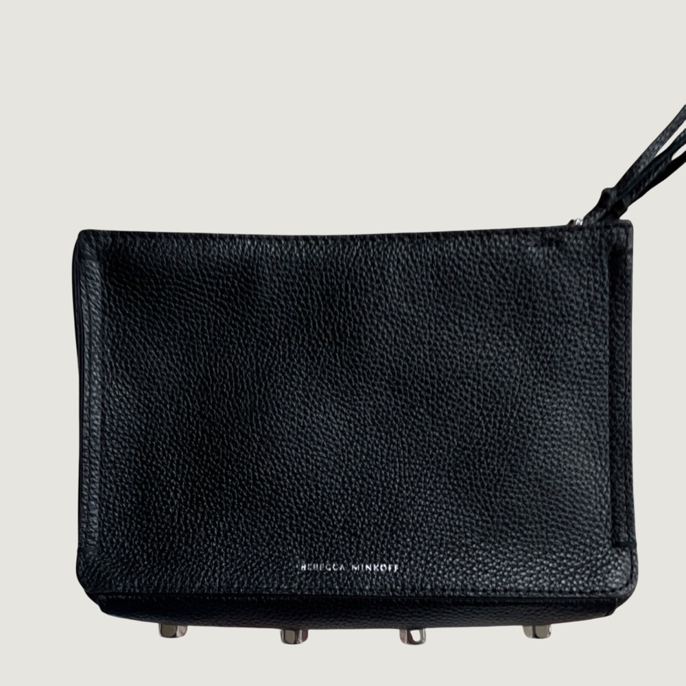 Rebecca Minkoff Regan Crossbody Bag Black Pebbled Leather CU19EPBX08 NEW